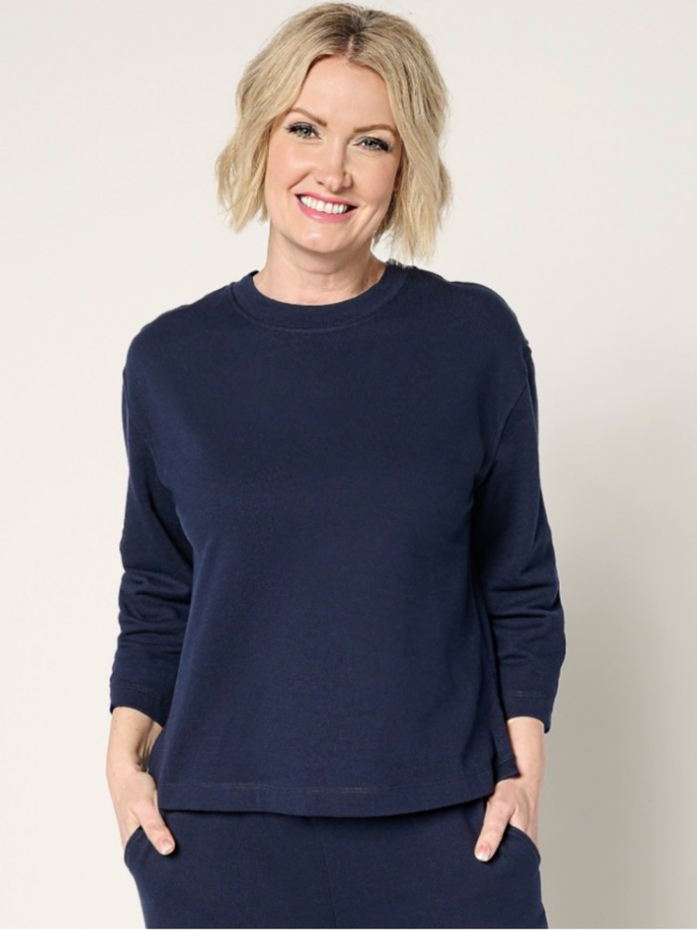 Martha Stewart Signature 3/4 Sleeve Tee Size 2X Maritime Blue